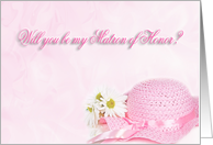 Matron Of Honor Request card