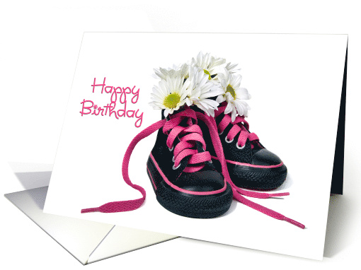 Daisy Bouquet in Sneakers for Daughter's Birthday card (639238)