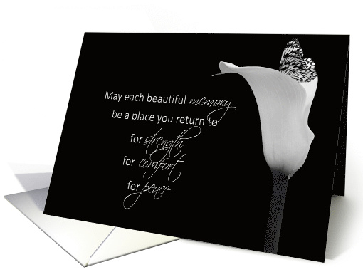 Sympathy Butterfly In Calla Lily card (646427)