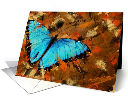 birthday butterfly abstract on grunge card (661758)