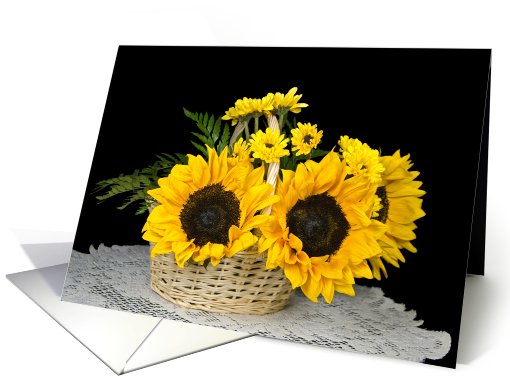sunflower-get well-bouquet card (670912)