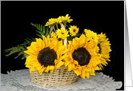 sunflower-get well-bouquet card
