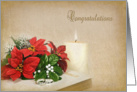 Christmas wedding bouquet card