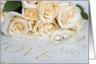 wedding congratulations, roses-rings card