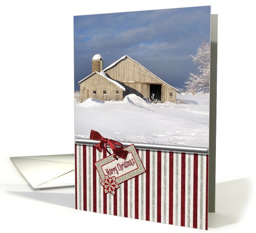 barn-winter-Merry Christmas card (721906)
