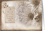Anniversary daisy bouquet in sepia card