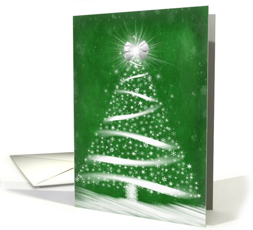 snowflake christmas tree card (731928)
