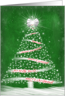 Christmas tree-snowflake card