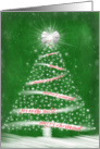 Christmas tree-snowflake card