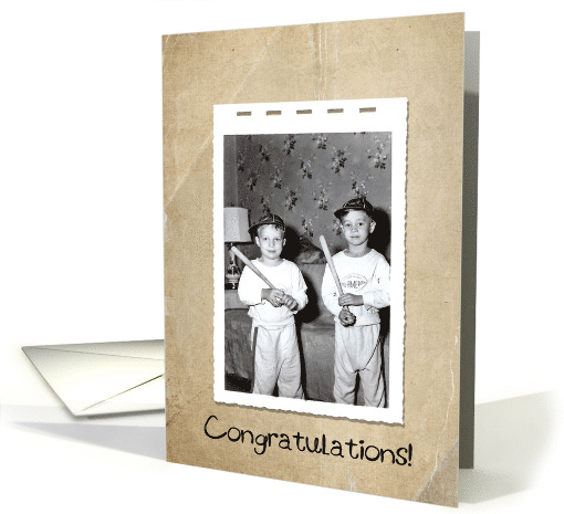 75th birthday, young boys with baseball bats in old... (754211)