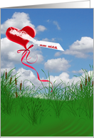 heart balloon-valentine card