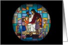 religious stained glass window card