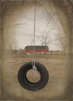 Miss You- old tire swing in the country