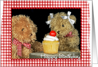 Birthday-teddy bears with cupcakes card