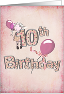 birthday party-girl-10th birthday,invitation card