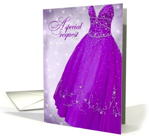 Matron of honor, dress, wedding, purple, pearl card (793636)