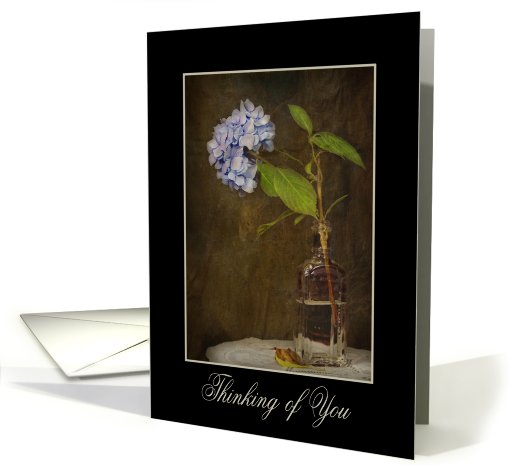 thinking of you-hydrangea-vintage card (796117)