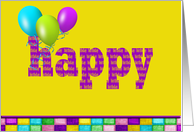 Happy Birthday-balloon card