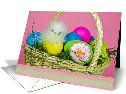 Easter chick-holiday-egg-basket card (798933)