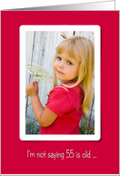 55th birthday little girl with Queen Anne’s lace card