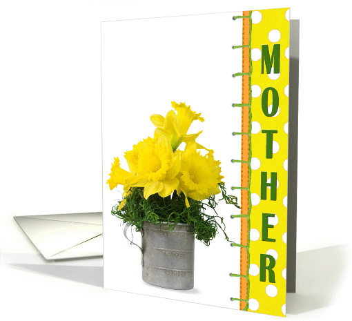 Mother's Day-daffodil-vintage-bouquet card (803376)