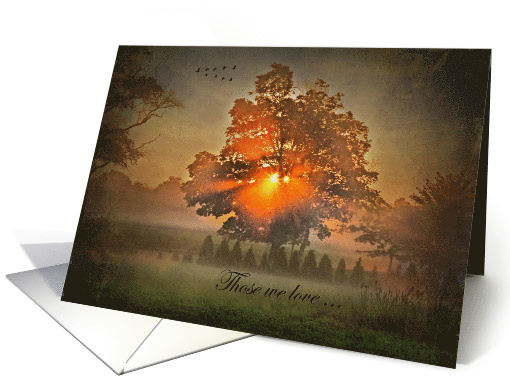 Sunrise Sunbeams In Tree With Flying Geese For Sympathy card (811001)