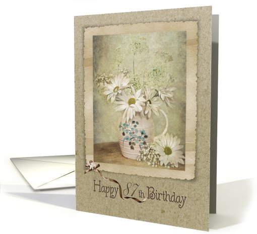 87th birthday-daisy-bouquet-vintage card (811965)