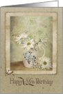 86th birthday-daisy-bouquet-vintage card