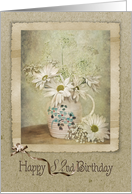 82nd birthday-daisy-bouquet-vintage card
