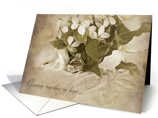Wedding Congratulations-trillium bridal bouquet with rings... (814083)
