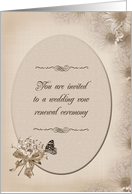wedding vow renewal-daisy-sepia-romance card