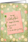 Mother, birthday, pink polka dot card