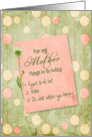 Mother, birthday, pink polka dot card