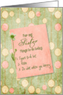 sister, birthday, pink polka dot card