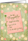 daughter, birthday, pink polka dot card