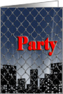 birthday party-invitation-skyscraper-city card
