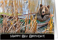81st birthday-bear-humor-boat card