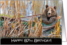 87th birthday-bear-humor-boat card
