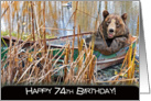 74th birthday-bear-humor-boat card