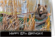 57th birthday-bear-humor-boat card