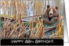 48th birthday-bear-humor-boat card
