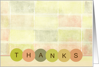 Thank You for gift-retro design on tiled background card