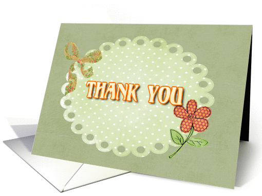 thank you-polka dot-bow-flower card (833892)