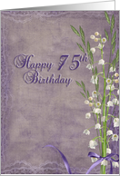 Grandma’s 75th Birthday-lily of the valley bouquet card