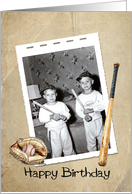 Brother’s Birthday With Baseball and Bat card