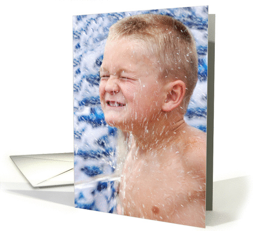 invitation-birthday party-splash-humor-water-pool-kid card (837984)