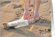 Birthday for Sister, Message In A Bottle card