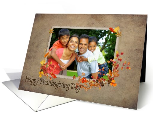 Thanksgiving, photo card, wishbone, holiday, autumn card (868349)