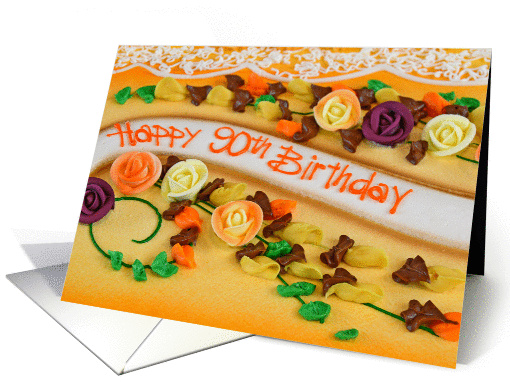 90th birthday cake card (878844)