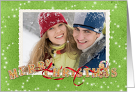 Christmas, photo card, cookie, snowflake card